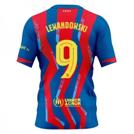 Jalkapallo Pelipaidat/Peliasut FC Barcelona Lewandowski 9 Neljäspelipaita 2025-26